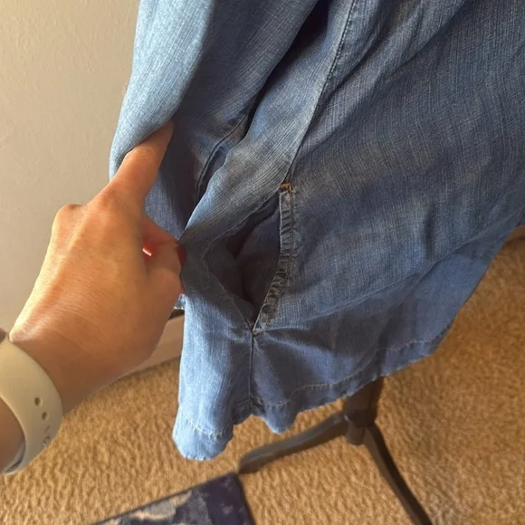 Anthropologie Chambray Denim Shirt Dress - Picture 7 of 11